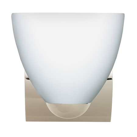 Besa Lighting Sasha Mini Sconce, Opal Matte, Chrome Finish, 1x60W Incandescent 1WZ-757207-CR